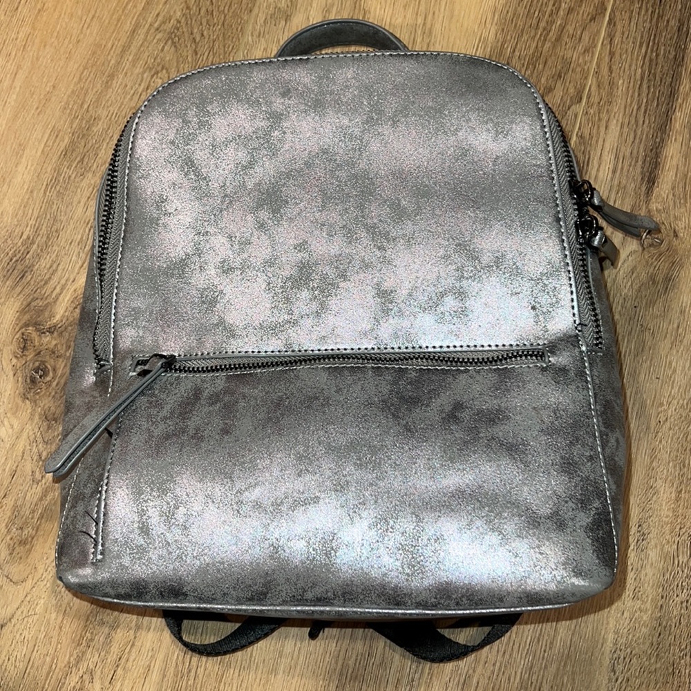CHELSEA28 GUNMETAL BACKPACK WITH TASSEL DETAILS SPACIOUS WITH ADJUSTABLE straps